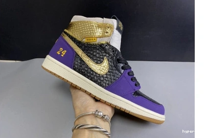 Hyperoad HIGH PURPLE UNION 1 X  OG JORDAN BLACK “MAMBA” GOLD AIR 1110